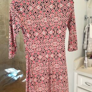 Pink Patterned Women's Dress